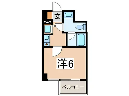 キャッスルマンション会津若松(1K/6階)の間取り写真