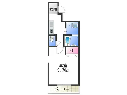 フジパレス今川駅東II番館(1K/3階)の間取り写真
