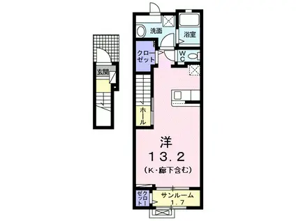 BEST HOUSE VI(ワンルーム/2階)の間取り写真