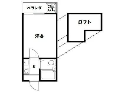 アポロ下井草(1K/2階)の間取り写真