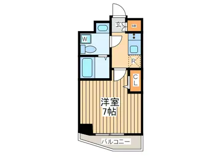 リヴシティ横濱インサイト(1K/7階)の間取り写真