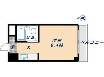 大宝小阪CTハウス(ワンルーム/5階)の間取り写真