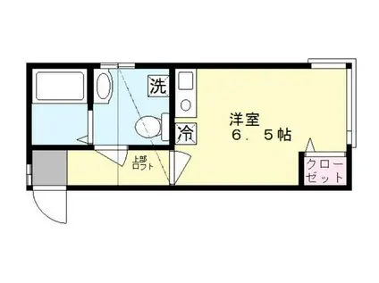 第8ヤオキハイツ(ワンルーム/1階)の間取り写真