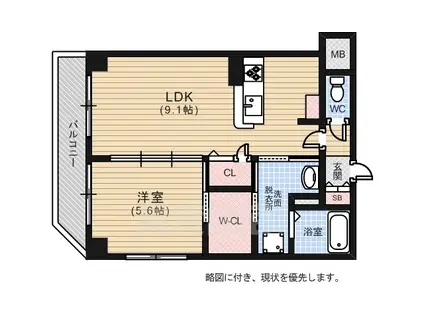 LA MONTAGNE(1LDK/7階)の間取り写真