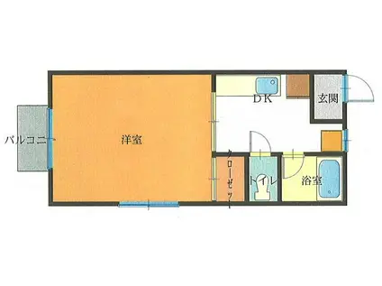 マテリアル(1K/1階)の間取り写真