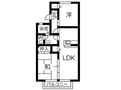 エクセラン佐藤 A(2LDK/1階)の間取り写真