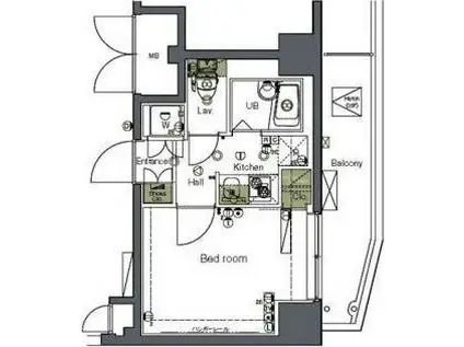 ARTESSIMO ISM(1K/12階)の間取り写真