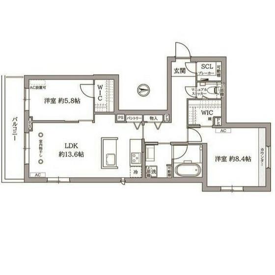 SIGNATURE07(2LDK/2階)の間取り写真