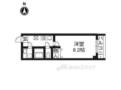 コージーハイツ大宮(1K/8階)の間取り写真