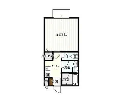 ロックポイントVI(1K/1階)の間取り写真