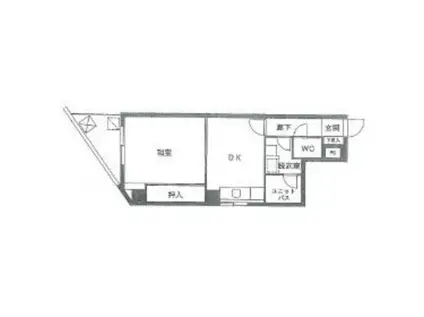 えびすビル(1DK/6階)の間取り写真