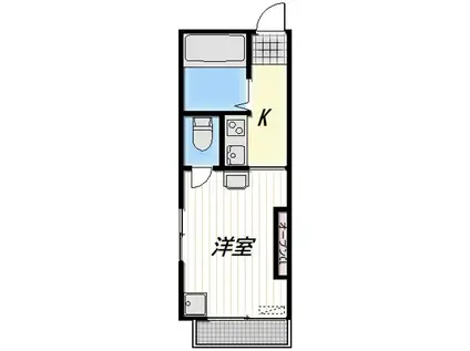 LEVITT(1K/1階)の間取り写真