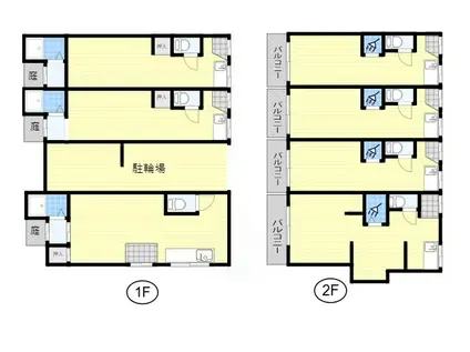 堺区旭通1棟貸し(7K/1階)の間取り写真