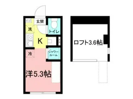 ル・ブラン小岩(ワンルーム/1階)の間取り写真