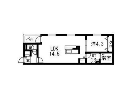 RUSCELLO笠寺(1LDK/2階)の間取り写真