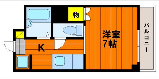 グランデュール旭川(1K/4階)の間取り写真