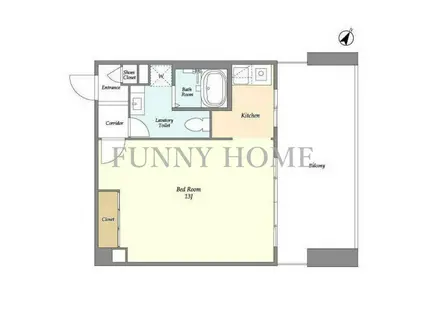 メゾン・ド・中目黒(ワンルーム/4階)の間取り写真