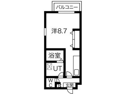 トロワ浄心(1K/2階)の間取り写真