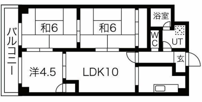 セラヴィー島之内(3LDK/1階)の間取り写真