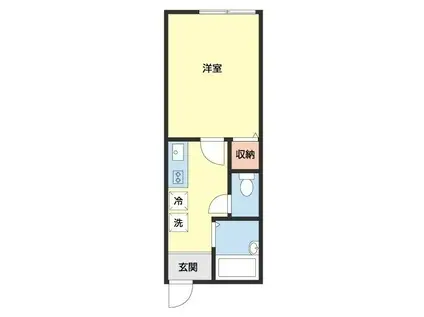 TJ初島A棟(1K/1階)の間取り写真