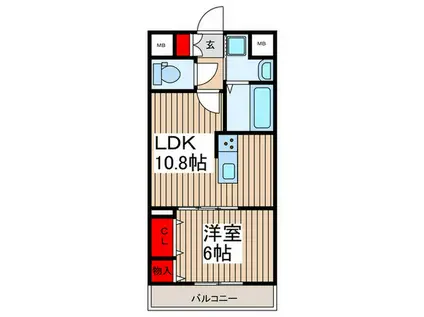 クラウンマンション(1LDK/3階)の間取り写真