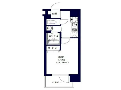 Dコート川崎駅前(1K/8階)の間取り写真