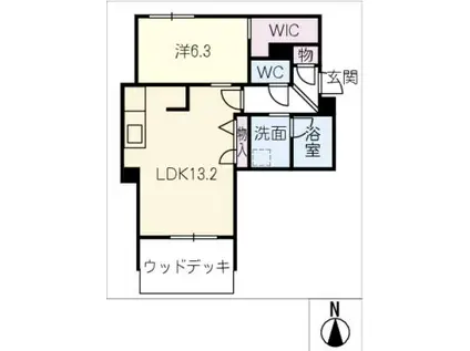 PETRA IKESHITA(1LDK/1階)の間取り写真