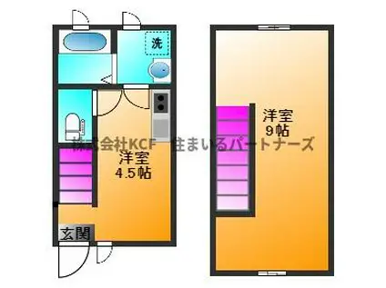 コル・クラージュB(1DK/1階)の間取り写真