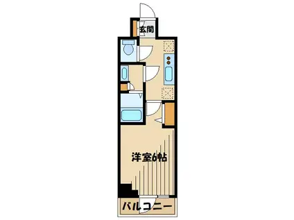 小田急伊勢原駅前マンション(1K/6階)の間取り写真
