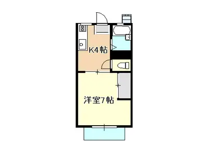 ASKパークハイツ第2(1K/1階)の間取り写真