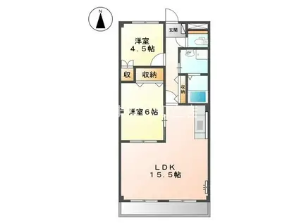 マイタウン碧海(2LDK/3階)の間取り写真