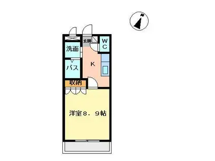 グランチェスタ(1K/2階)の間取り写真