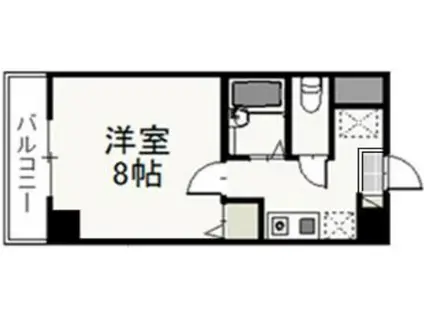 パラッツ・オミキ(1K/4階)の間取り写真