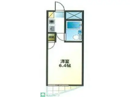 トレンタハウス八王子(ワンルーム/2階)の間取り写真