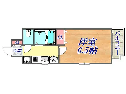 エステムコート神戸西Ⅲフロンタージュ(1K/3階)の間取り写真