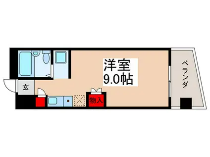 フラットMK(ワンルーム/3階)の間取り写真