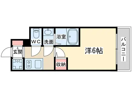 エスリード新梅田ノースポイント(1K/2階)の間取り写真