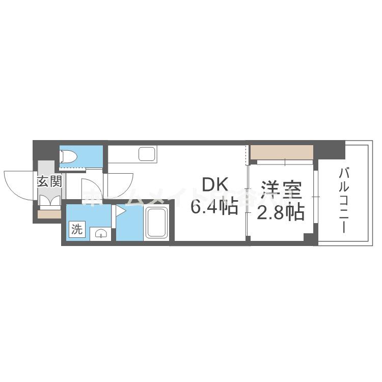 コンフォリア・リヴ淡路町一丁目(1DK/4階)の間取り写真