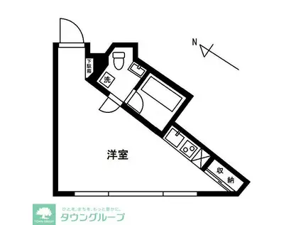 グランドソレイユVI(ワンルーム/3階)の間取り写真