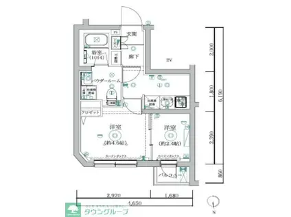 REGOLITH KITAAYASE(2K/1階)の間取り写真