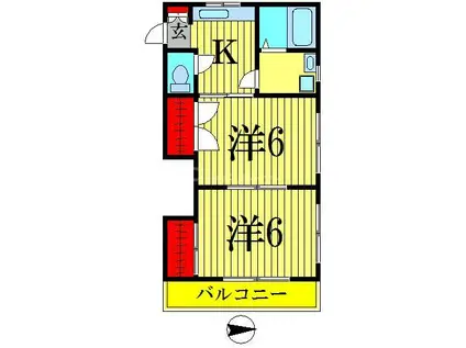 CHERRY PALACE(2K/4階)の間取り写真