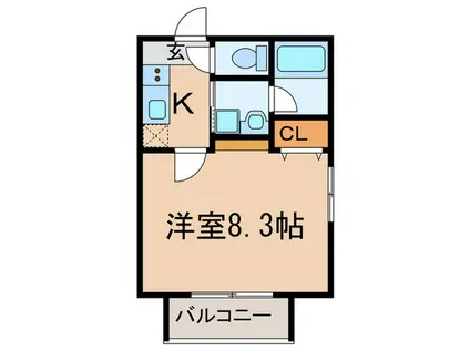 アップルコート本郷(1K/4階)の間取り写真