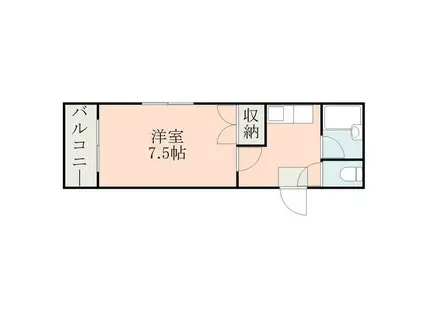セゾン新屋敷(1K/3階)の間取り写真