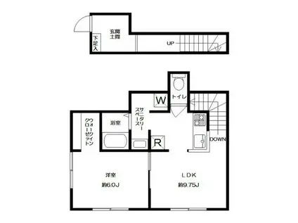 VIVI345(1LDK/2階)の間取り写真