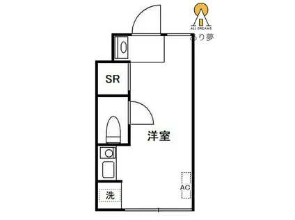 アイリス保土ヶ谷(ワンルーム/1階)の間取り写真
