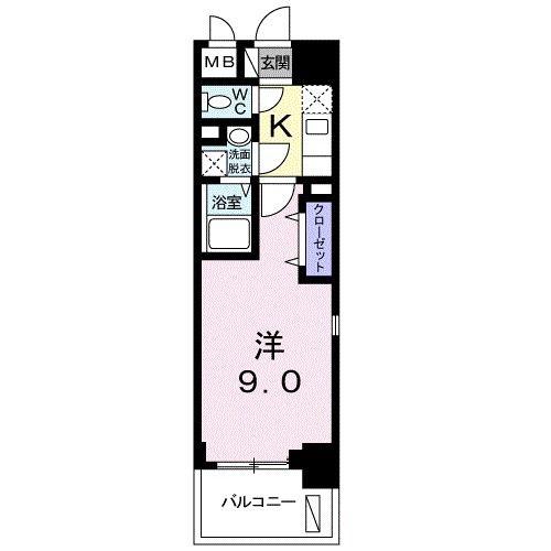 ラ ルーチェ(1K/3階)の間取り写真