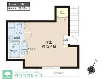 レピュア成増レジデンス(ワンルーム/2階)の間取り写真