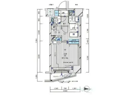 メインステージ板橋イースト(ワンルーム/2階)の間取り写真