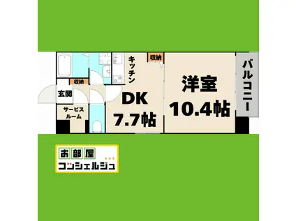 WILLDO 太閤通(1DK/4階)の間取り写真