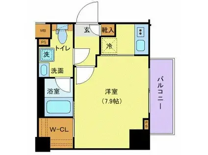 AXAS池袋レジデンス(1K/7階)の間取り写真